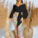 Fashion Blouse for Women 2024 Slash Neck Full Sleeve Sashes Solid Elegant African Ladies Luxury Designer Fashion Shirts Tops