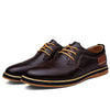 Mens Shoes Hand Sewn Cowhide Leather Shoes Men's Casual Loafers Plus Size 38-48