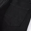 Trendy High Street Ripped Silver Patch Stretch-trim High-street Small-foot Jeans Men