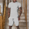 Men's T-shirt and shorts set, short-sleeved T-shirt and shorts set, two-piece set, beach sportswear