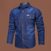 Plus Size 5XL Spring Long Sleeve Loose Denim Shirts Men Pure Cotton Shirt High Quality Male Autumn Fashion Casual Outwear Shirts