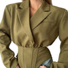 European and American women's clothing 2025 autumn new fashion short style small suit jacket irregular vest two-piece set
