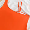 Plus Size Swimsuits Women One Shoulder Slim Swimwear For Women Mesh Solid Black Red Blue Push Up Padded Bathing Suits M-3xl 4xl