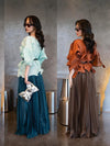 Plus Size 2 Piece Sets Woman Outfit Luxury Elegant Pleated Tops And Skirts For Women Casual Clothing Female African Prom Party