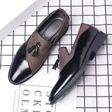 Mens Dress Shoes 2025 New Casual Leather Shoes Men Business Dress Leather Shoes Trend Versatile  Loafers  Pointed Toe Slip-On