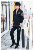 Plus Size 5XL 6XL Men's Tracksuit Autumn Clothes Sportswear Two Piece Set Men Jacket Sweatpants Male Sweatsuit Sports Suits Sets
