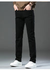 New Plus Size High End Casual Pants for Men's Straight Stretch Loose Mid High Waist Long Pants Brand Clothing Slim Jeans 28-44