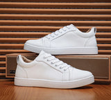 Men's Red Soled Casual Shoes Four Seasons Minimalist Board Shoe Mens Spring and Autumn Genuine Leather Sports Shoes Sneakers