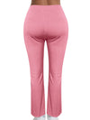 Women's Clothing Autumn and Winter Casual Simple Fashion Slim Ribbed Leggings Solid Color High Waist Trousers for Women