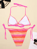 Women's Swimwear 2022 Push Up Bikini Two Pieces Swimsuits Halter Bandage Bathing Suits Sexy Thong Bikini Sets Summer Beach Wear