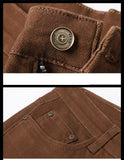 New Plus Size High End Casual Pants for Men's Straight Stretch Loose Mid High Waist Long Pants Brand Clothing Slim Jeans 28-44