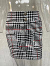 Sets for Women 2 Pieces 2024 Spring Plaid Print Notched Neck Long Sleeve Blazer & Elegant High Waist Mini Skirt Set Office Lady