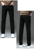 New Plus Size High End Casual Pants for Men's Straight Stretch Loose Mid High Waist Long Pants Brand Clothing Slim Jeans 28-44