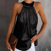 Plus Size Sexy Bright Silk Off Shoulder T Shirt Women Oversize Sleeveless Bottoming Shirt Ladies Tee Shirt Tops Camisetas Mujer