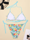 Women's Swimwear 2022 Push Up Bikini Two Pieces Swimsuits Halter Bandage Bathing Suits Sexy Thong Bikini Sets Summer Beach Wear