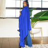 SOMO Plus Size Women Clothes Pleated Long Cape Shirt Bat Full Sleeve Irregularity Blouse Top One Size Loose Dropshipping 2023
