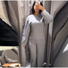 Women's Suit 2025 Spring New Women's Clothing Fashion Long Sleeve O-neck Pleated Top Double-Sided Fabric Office Top Casual Pants