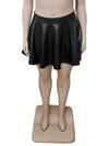 Elegant Skirts for Women Summer Streetwear Leather Skirt Sexy A-line Flare Ladies Plus Size Black Skirt Wholesale Dropshipping