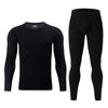 2-piece plus size men's fall/winter thermal underwear set fashion simple sleeve striped long-sleeved trousers casual pajamas set