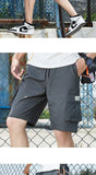 Plus Size Shorts 8XL Summer Cargo Shorts For Men 2024 Fashion Clothing Drawstring Casual Shorts With Multi Pockets