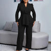 2 Piece Women Sets Plus Size  New Arrival Matching Two Pieces Sets Blazer Coat Top Pants Suits Outfits Clothing