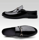 Men's plus size casual leather shoes Four Seasons new outdoor anti slip comfort walking shoes business Half support leather shoe