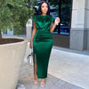 Long Dress Women Party Pleated Bandage Elegant Evening High Waist Summer Dresses Prom Formal Green Bodycon Maxi Work Vestidos