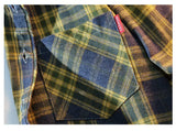 2025 New Arrival Mens Plaid Shirt Long Sleeve Casual Shirts Button Down Regular Fit Work Shirts