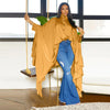 SOMO Plus Size Women Clothes Pleated Long Cape Shirt Bat Full Sleeve Irregularity Blouse Top One Size Loose Dropshipping 2023