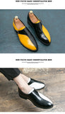 Leather Shoes Mens Designer Dress Formal Leather Shoes Fashion Wedding Casual Slides Men Loafers Driving Half Shoes