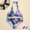 Women's Swimwear 2022 Push Up Bikini Two Pieces Swimsuits Halter Bandage Bathing Suits Sexy Thong Bikini Sets Summer Beach Wear