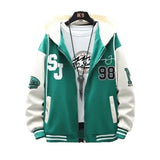 Trendy Spring Autumn Sweatshirt Men's Jacket for Youth Large Size Cool School Uniform Middle School Student Men's Wear Ballpark