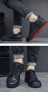 Men's Red Soled Casual Shoes Four Seasons Minimalist Board Shoe Mens Spring and Autumn Genuine Leather Sports Shoes Sneakers