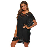 Plus Size Beachwear for Women Summer Outwear Knitted V Neck Bikinis Cover Up Yellow Tunic Pareo Swimsuit Coverd Large Dress XXL