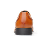 New men's plus size retro business formal fashion leather shoes, British casual block fashion shoes