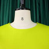 Elegant Dresses for Woman 2024 O Neck Short Sleeve High Waisted Pleated Mid Calf Luxury Female Birthday Party Dinner Vestidos