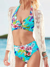 Women's Swimwear 2022 Push Up Bikini Two Pieces Swimsuits Halter Bandage Bathing Suits Sexy Thong Bikini Sets Summer Beach Wear