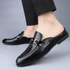 Men's plus size casual leather shoes Four Seasons new outdoor anti slip comfort walking shoes business Half support leather shoe