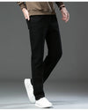 New Plus Size High End Casual Pants for Men's Straight Stretch Loose Mid High Waist Long Pants Brand Clothing Slim Jeans 28-44