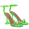 Star style Summer Transparent Women Sandals Fashion Crystal Clear heeled Female Party Prom Shoes High heels Gladiator Sandals