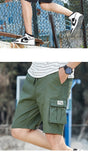 Plus Size Shorts 8XL Summer Cargo Shorts For Men 2024 Fashion Clothing Drawstring Casual Shorts With Multi Pockets