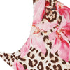 Women's Clothing Dress New Summer Sexy Backless Print Leopard V-Neck Dresses Streetwear Fashion Halter Lace-up Dresses Clothing