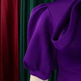 Elegant Party Dresses for Woman 2024 Luxury Bow Collar Short Sleeve High Waisted A Line Pleated Ankle Length Birthday Party Robe