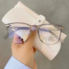 Women's Round Frame Myopia Glasses Vintage Transparent Minus Diopter Glasses Unisex Trend Blue Light Blocking Near Sight Eyewear