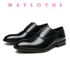 Mens Leather Shoes High Quality Men's Shoes Pointed Oxford Wedding Leather Men Dress Shoes 2024 Gentleman Office Man Shoe