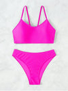 Sexy Woman Swimsuits 2025 Summer Swimwear Women's Bikinis for Female Two Pieces Beach Wear Solid Color Bikinis Set Bathing Suit