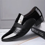 Men's Slip on Dress Shoes for Men Oxfords Fashion Business Dress male Shoes  Classic Leather Men's Suits   2025