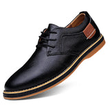Mens Shoes Hand Sewn Cowhide Leather Shoes Men's Casual Loafers Plus Size 38-48