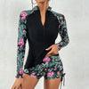 Female Swimsuit With Long Sleeves Swimwear Sports Surfing Tankini Set Beachwear Two-Piece Bathing Suits Pool Women Swimming Suit