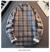 2025 New Arrival Mens Plaid Shirt Long Sleeve Casual Shirts Button Down Regular Fit Work Shirts